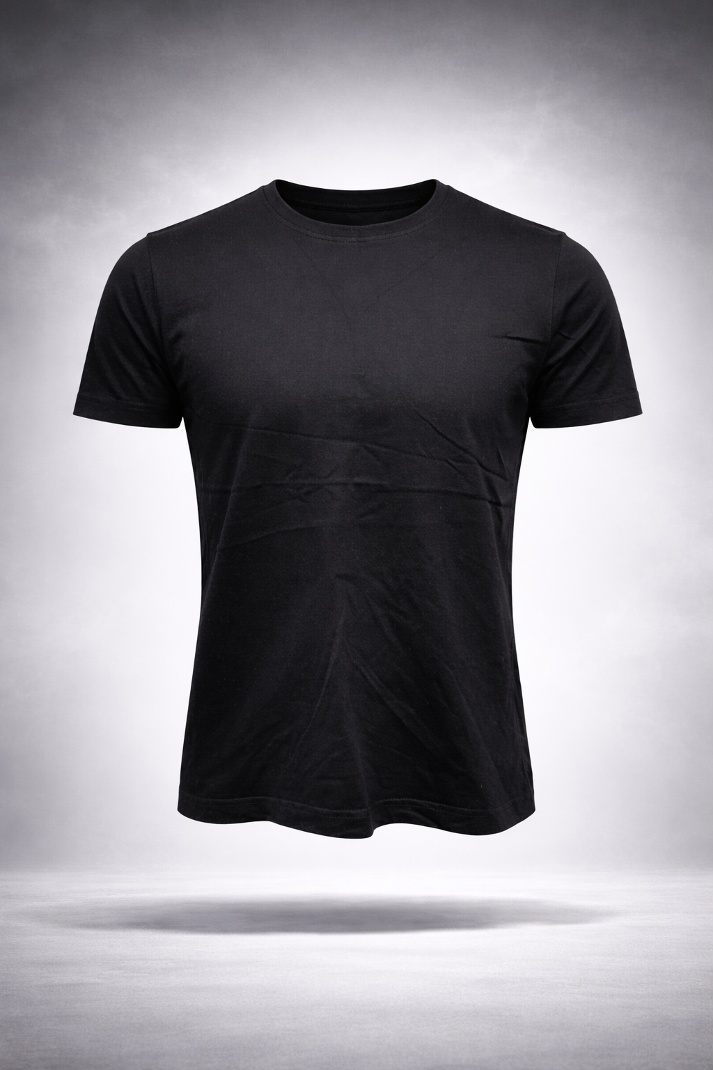 Black Round Neck T-Shirt