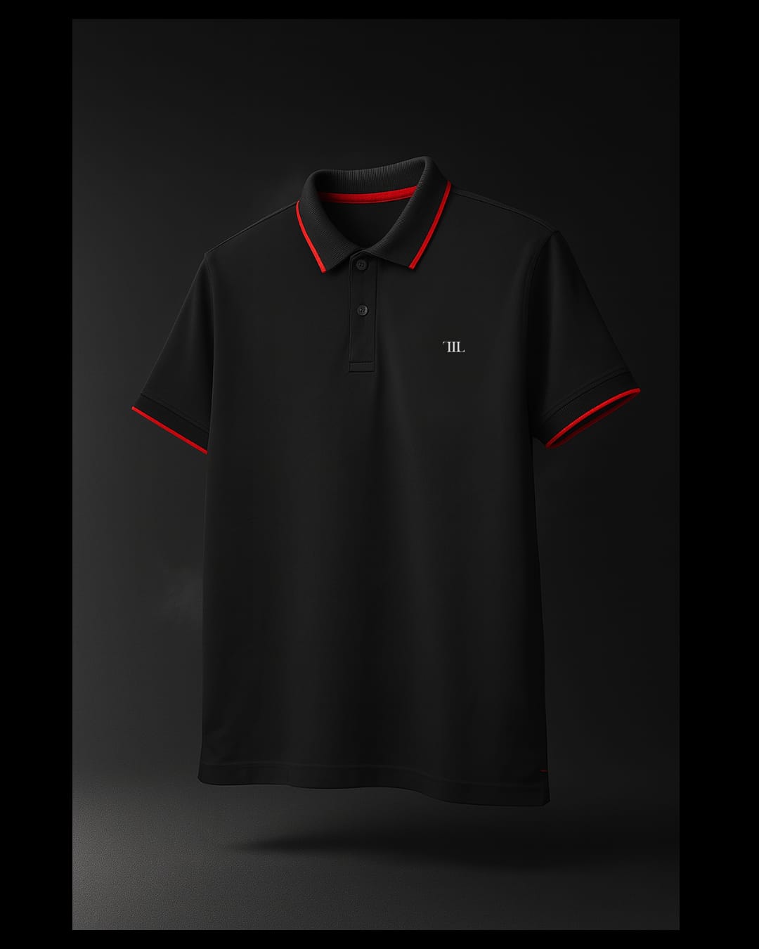 Black Red Polo T-shirt
